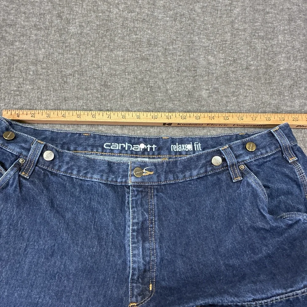 Carhartt Logger Jeans 42x32 Denim Double Knee Work Pants‎ Rare Distressed